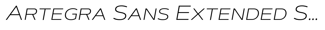 Artegra Sans Extended SC ExtraLight Italic